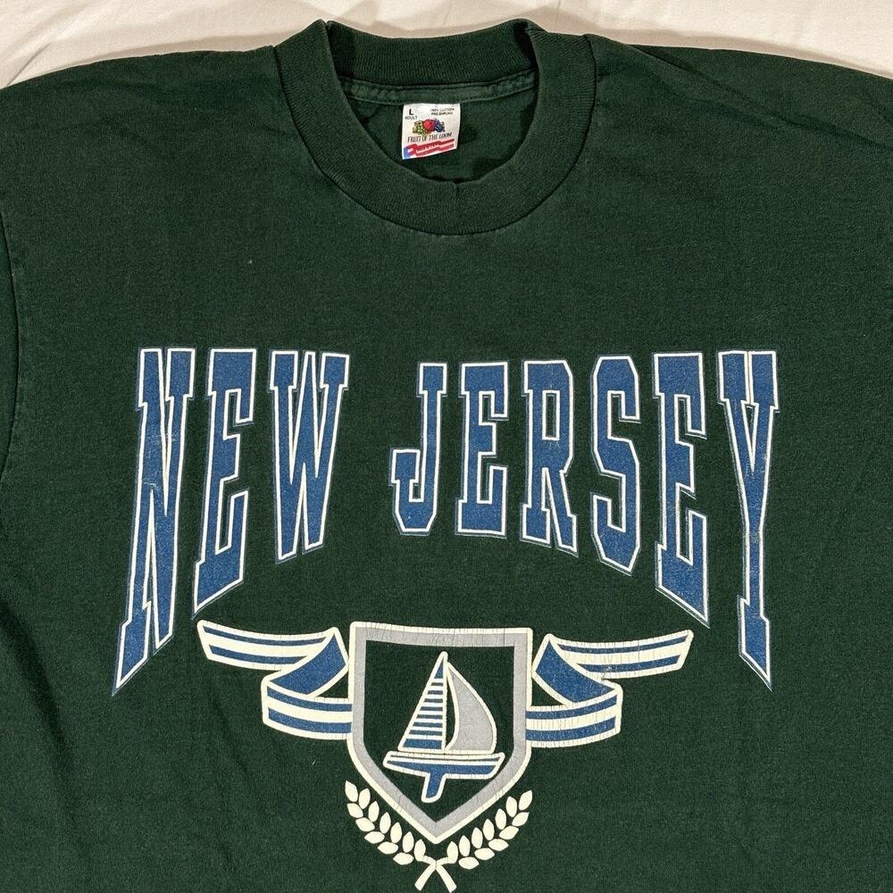 Vintage New Jersey T Shirt Size Large FOTL USA Made